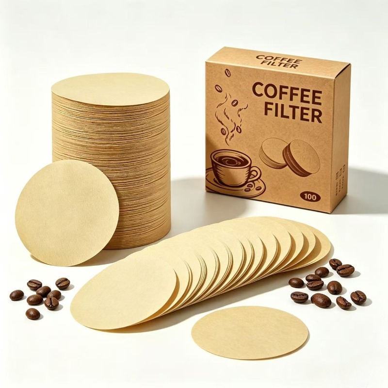 Coffee Tea Replacement - Replacement Coffee Paper Filter，Unbleached Round Filters