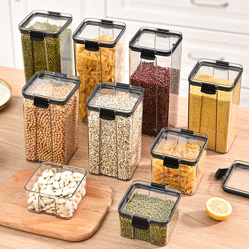 Coffee Tea Sugar Canister Set - Sealed Jars Kitchen Grain Storage Organizer