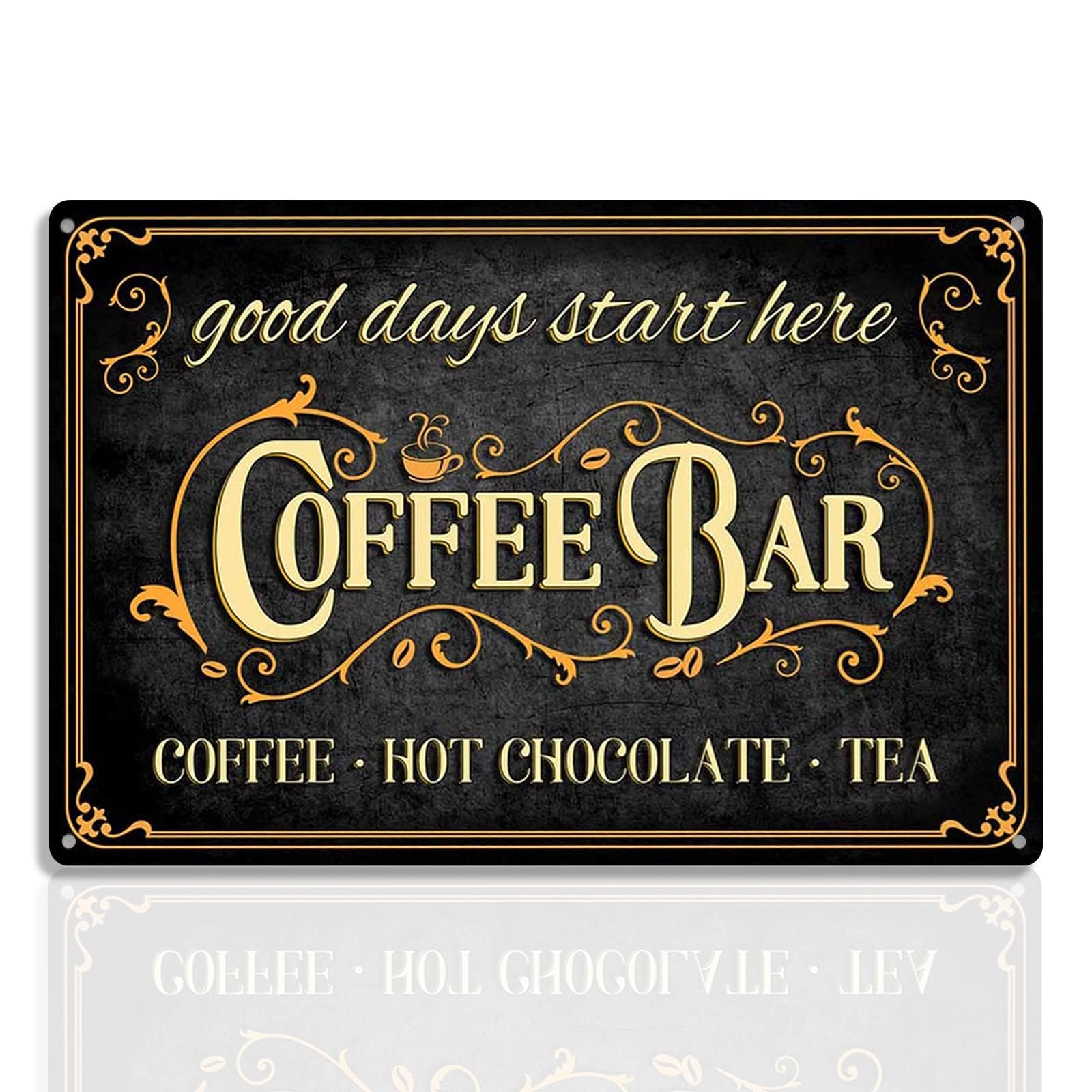 Coffee X Tea - Coffee Bar Sign Hot Chocolate and