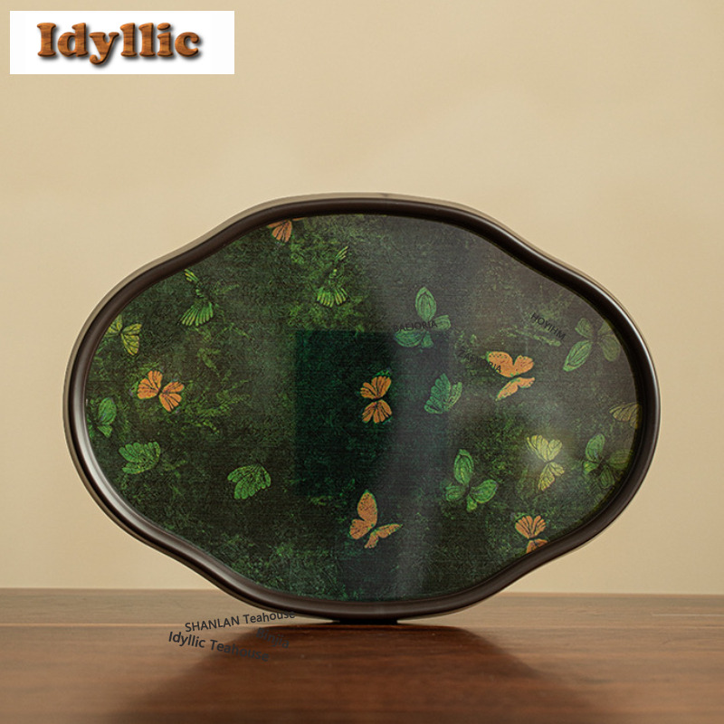 Coffee Tea Flower - Butterfly Begonia Flower Tea Tray Dessert