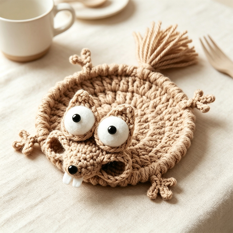 Cute Crochet Animal Coaster Ha - đánh giá và giá Coffee Tea Station