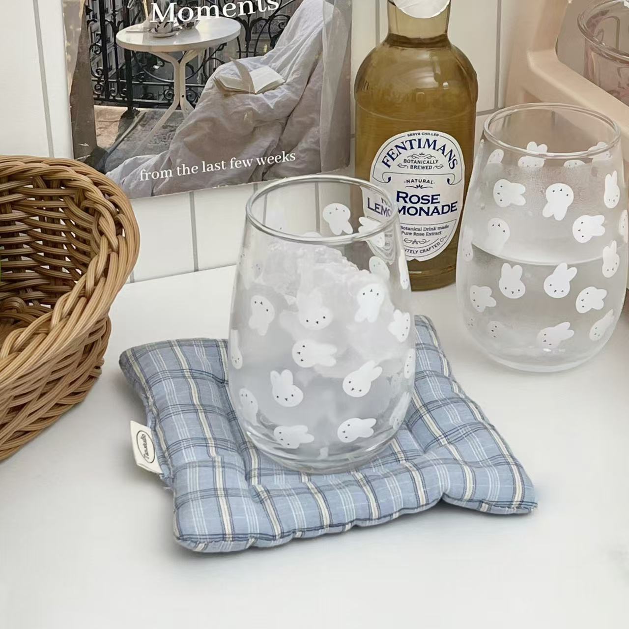 Cute Miffy Rabbit Printed Glas - đánh giá và giá Coffee Tea