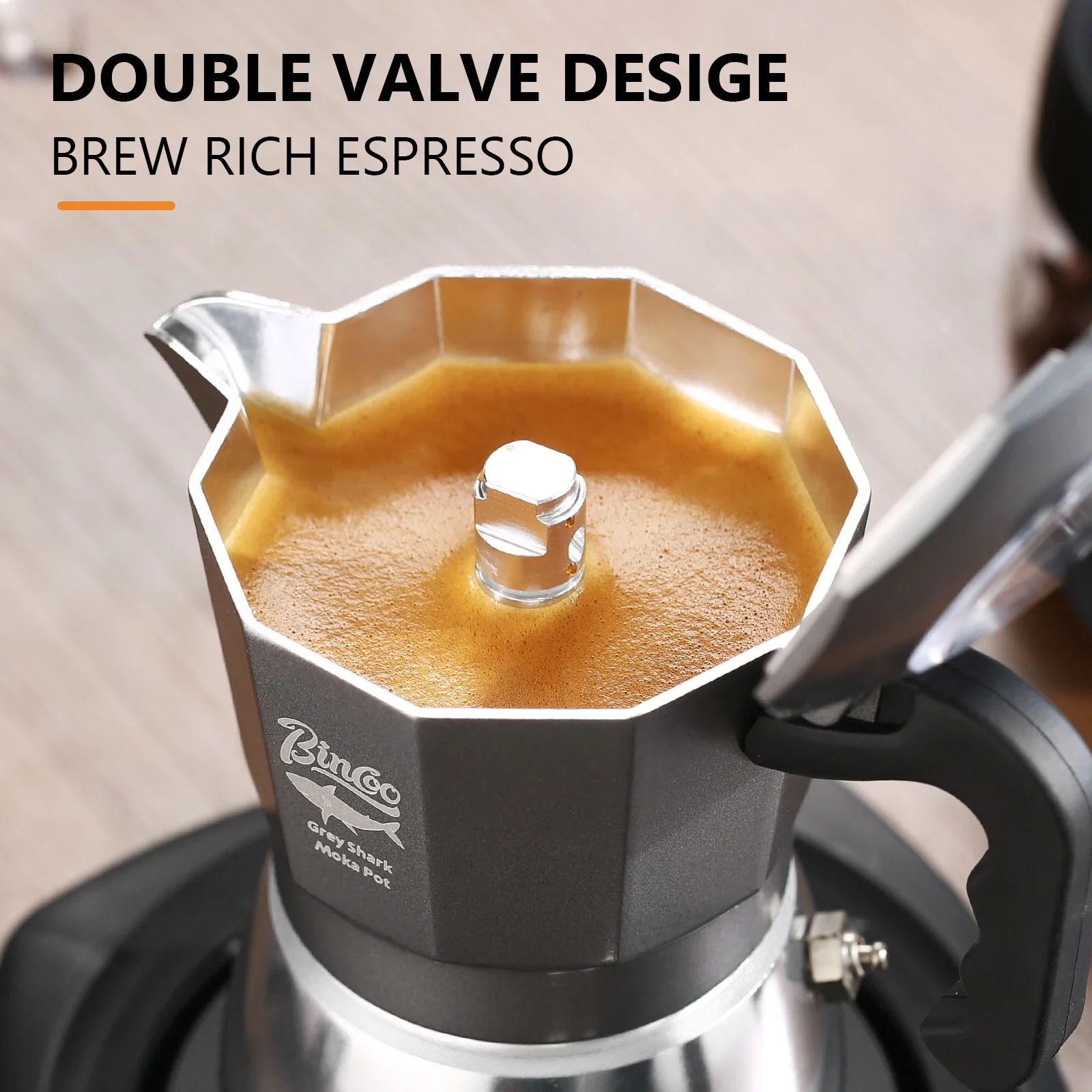 Bincoo 2 Cups Double Valve Mok - đánh giá và giá Moka Pot Stove