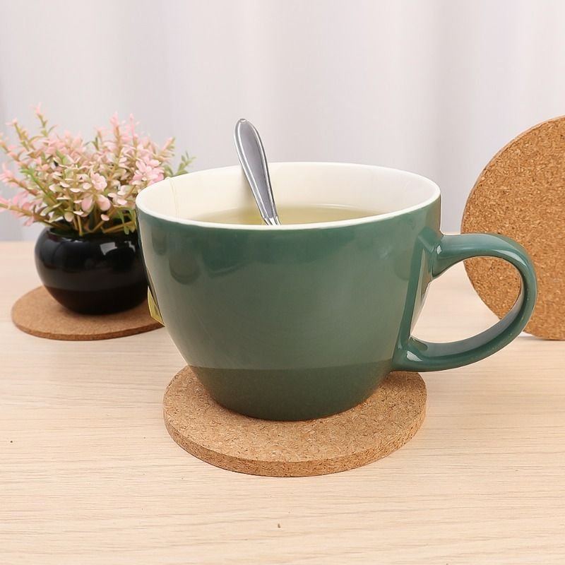 Natural Wooden Round Cork Coas - đánh giá và giá Coffee Tea Station