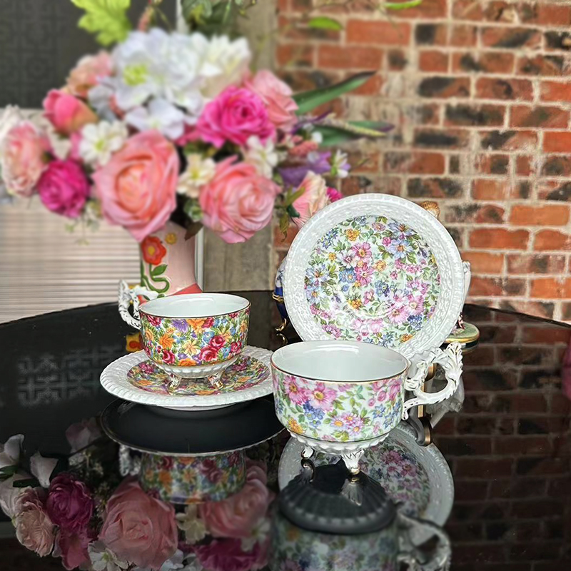 Coffee cups, plates, European  - đánh giá và giá Coffee Tea English