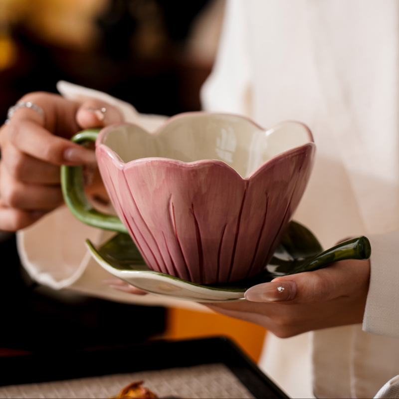 Irregular Hand-painted Coffee  - đánh giá và giá Coffee Tea Flower