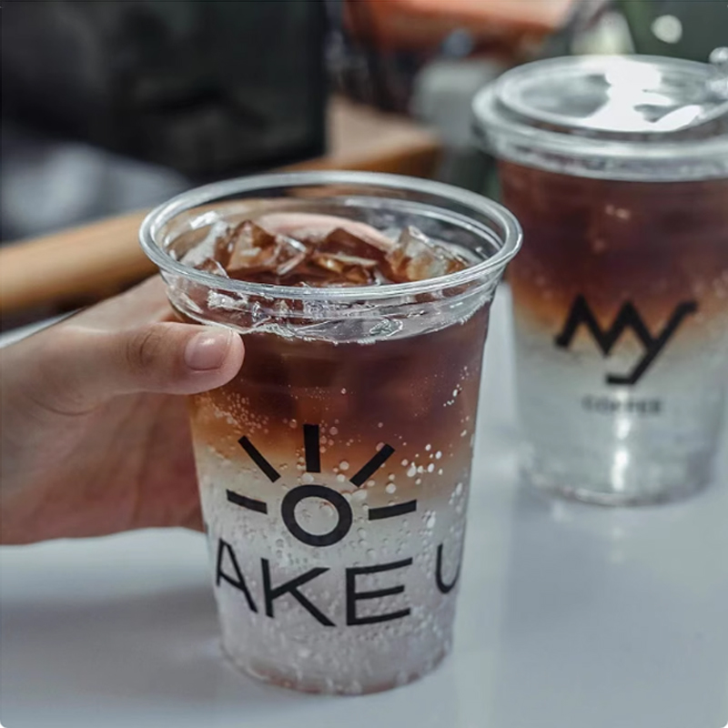Plastic Cup Customized Logo Y  - đánh giá và giá Coffee Tea Flower