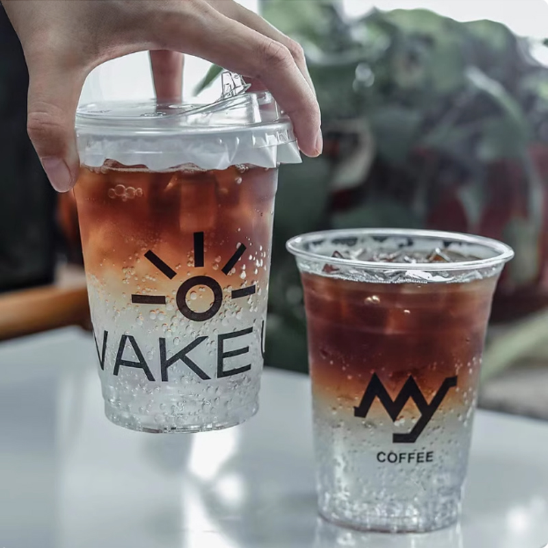 Plastic Cup Customized Logo Y  - đánh giá và giá Coffee Tea Flower