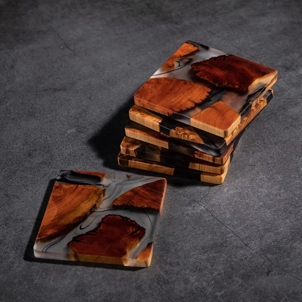 Wood Resin Coasters Square Cup - đánh giá và giá Coffee Tea Station