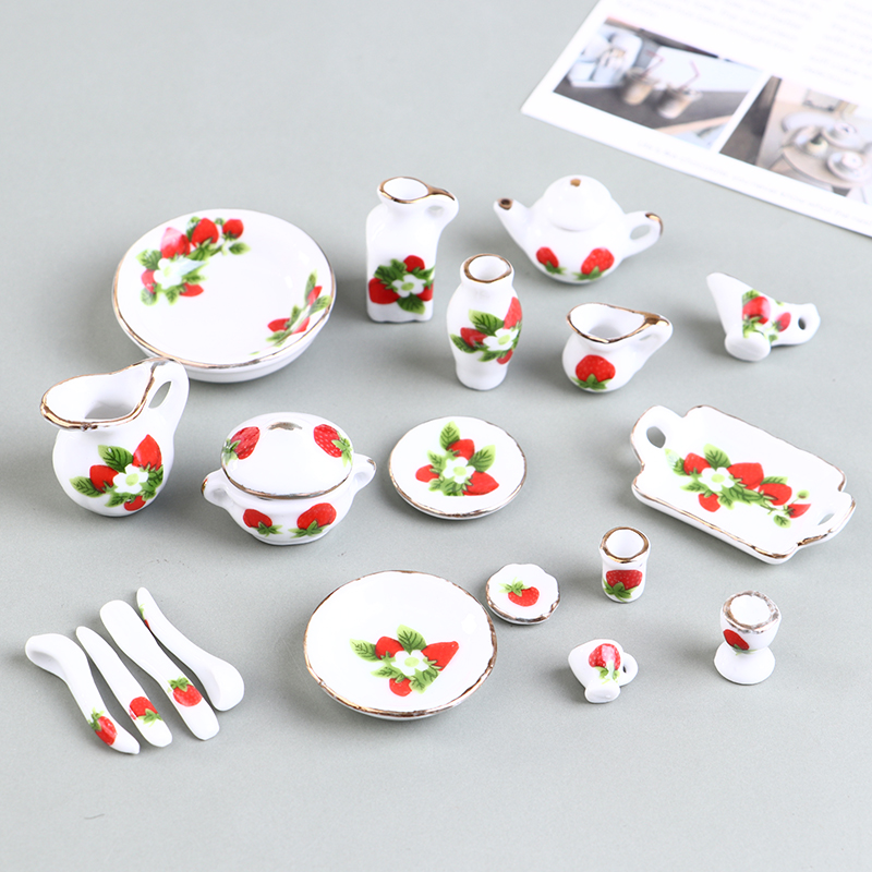 1 Bộ 1:12 Thu Nhỏ Nhà Búp Bê H - đánh giá và giá Coffee Tea Flower