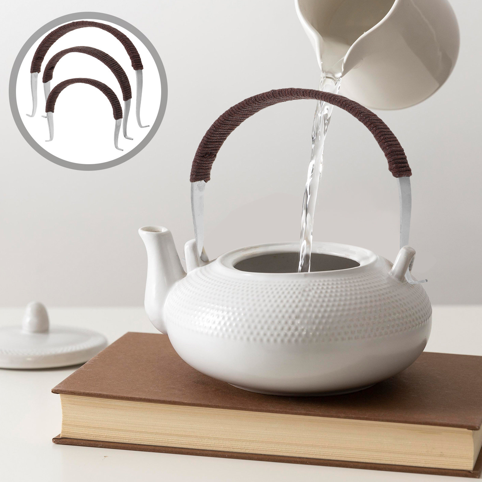 3Pcs Stainless Steel Teapot Ha - đánh giá và giá Coffee Tea Replacement