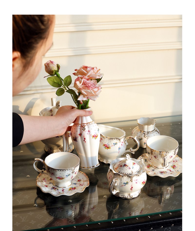 Flowering Shrubs Tea Cups and  - đánh giá và giá Coffee Tea Flower